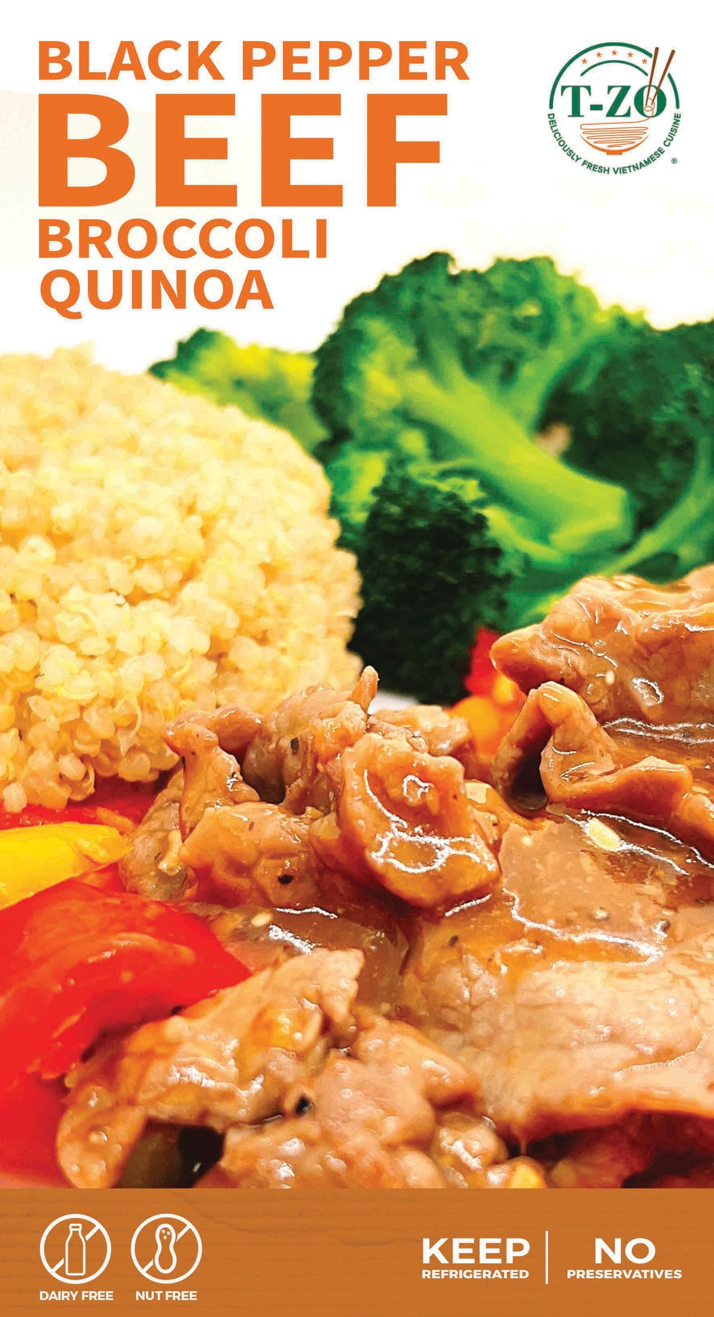 Black Pepper Beef, Broccoli & Quinoa (Bò Sốt Tiêu Đen)